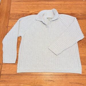 Vintage Tommy Bahama 90's Mom Chunky Cable Knit Collared Oatmeal Sweater Large